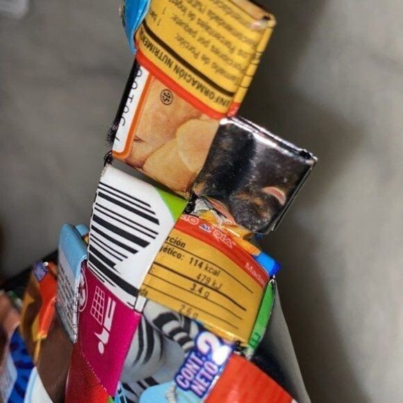Recycled Candy Wrapper Handmade Purse Size Small - Picture 14 of 15